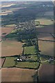 Enclosure marks in fields by Tetney Grange, and village between Holton Road and A1031: aerial 2016