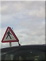 UK Pedestrian Crossing Ahead Sign