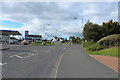 Approaching Crossways Roundabout, Gretna