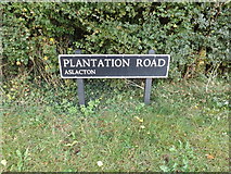 TM1589 : Plantation Road sign by Geographer
