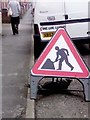 UK Temporary Road Works Sign