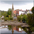 Rocky river bed at Llangollen, Denbighshire