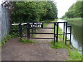 Gate on the towpath of the Leeds and Liverpool Canal