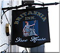 Britannia Inn name sign, Castle Foregate, Shrewsbury