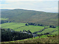 The valley of the River South Tyne around Old Ashgill Farmhouse