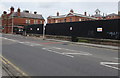 Fenced-off former hospital site, Shaw  Heath, Stockport