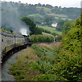 The Llangollen Railway approaching Glyndyfrdwy, Denbighshire