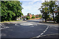 Two mini-roundabouts on Woodmill Lane