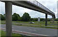 SD4605 : Footbridge across the M58 motorway by Mat Fascione