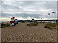 Beach at Pevensey Bay looking West