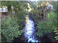 Farnley Beck seen from the bridge between Corn Mill Courts and Hare Farm Close