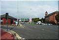 Road junction on the north side of central Leeds