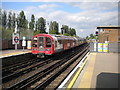 Train leaving Debden station