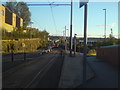 Granville Street with tram stop and approaching tram