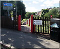 Entrance path down to platform 1, St James Park railway station, Exeter