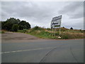 Sign for the A140, at Earl Stonham