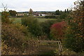 Path down the bank towards the A46 south of Thorpe on the Hill