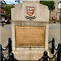 Poulton-le-Fylde War Memorial: Dedication plaque