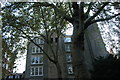 View of the rear of Club Gascon from St. Bartholomew the Great church