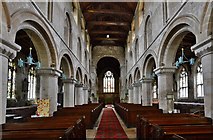 TF4322 : Long Sutton, St. Mary's Church: Norman nave and clerestory with Perpendicular clerestory on top by Michael Garlick