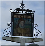 TM3289 : Sign for the Queens Head, Earsham by JThomas