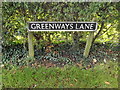 Greenways Lane sign