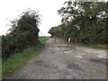 TM0893 : Gated entrance to Old Buckenham Airfield by Geographer