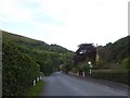 Bus stop on Ludlow Road, south of Church Stretton