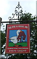 Sign for the Fox & Goose Inn, Fressingfield