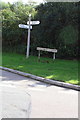 SK8251 : Signpost beside Hollowdyke Lane at Main Street junction by Roger Templeman