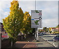 Large directions sign, Station Road, Nantwich