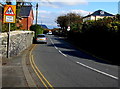 Ysgol/School warning sign, Neptune Road, Tywyn