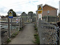 Railway crossing on footpath 138