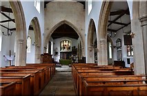 TL0295 : Apethorpe, St. Leonard's Church: The nave by Michael Garlick
