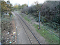 Romford to Upminster line taken from the Victoria Road bridge