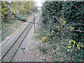 Railway line taken from the bridge in Brentwood Road