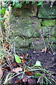 Benchmark on parapet of bridge over Coldron Brook