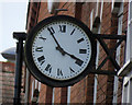 Clock on former hosiery factory