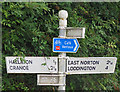 Signpost at East Norton Road/Allexton Road junction