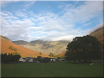 NY1808 : Sheep pasture, Wasdale Head by Karl and Ali
