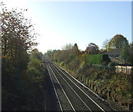 SJ7785 : Railway towards Chester by JThomas