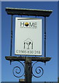 Sign for the Home Bar & Restaurant, Little Bollington