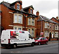 FK Meble van in Park End Road Gloucester,  a long way from home