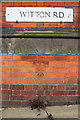 SP0789 : Benchmark on library on Witton Road by Roger Templeman