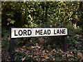 Lord Mead Lane sign