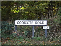 TL2015 : Codicote Road sign on Codicote Road by Geographer