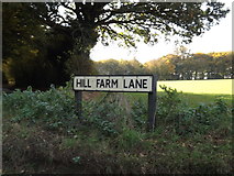 TL2015 : Hill Farm Lane sign by Geographer