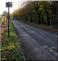 Speed camera sign at the southern edge of St Arvans