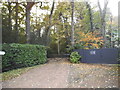 Gateway and woods by Philpot Lane, Mimbridge