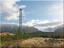 NH4168 : Orange Telecommunications mast above Garbat by Julian Paren